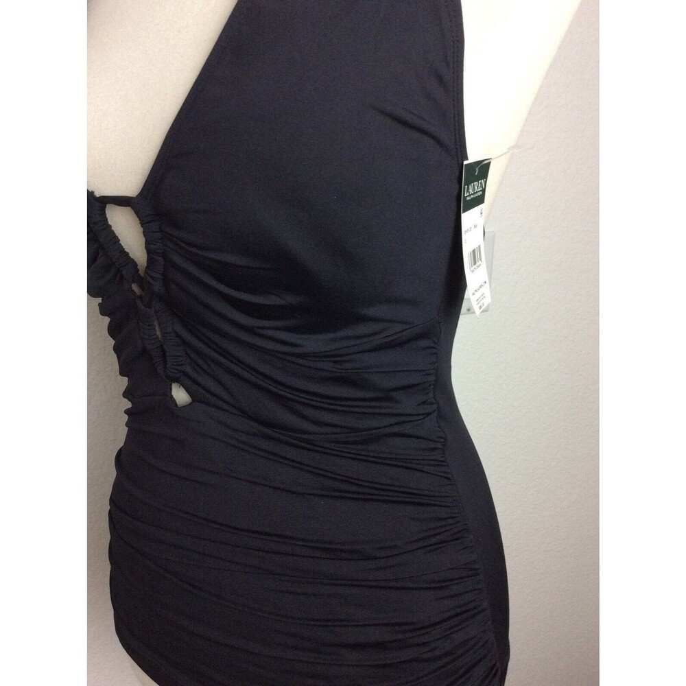 Lauren Ralph Lauren Swim Tankini Halter Plunge Swimwear - Picture 6 of 9